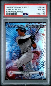 2017 BOWMAN'S BEST RAKING ROOKIES RR-AJ AARON JUDGE PSA 10 7489 - Picture 1 of 2