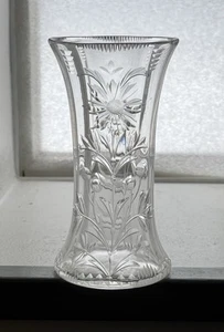 Thomas Webb Rock Crystal Stone Cut Glass Hourglass Vase Signed 1906-1935 - Picture 1 of 15