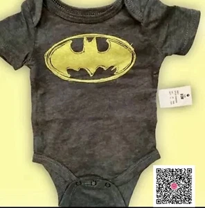 Baby Vintage Batman Logo Size 0-3M 1-Piece Bodysuit Unisex Newborn TRAVELERS - Picture 1 of 12