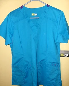 Women's Wonder Flex V-Neck Scrub Shirt SMALL NWT FREE SHIPPING - Picture 1 of 5