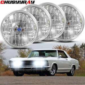 4PCS 5 3/4 5.75" Headlights HI/LO Beam for Buick Skylark 1961-1972 GS 455 - Picture 1 of 11