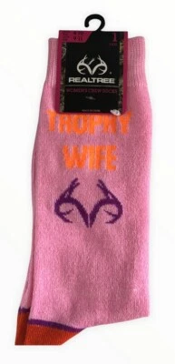 Calcetines Realtree Trophy Esposa Mujer Damas Crew Rosa Naranja Talla 9-11 Foto 1 de 4