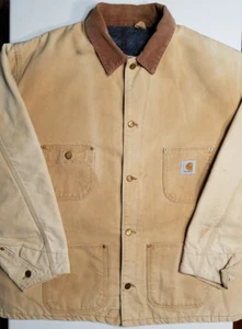 Carhartt Button Up Duck Canvas Blanket Lined Chore Work Coat Jacket Men's 3XL - Picture 1 of 17