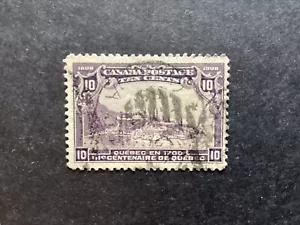 CANADA 1908 10c Violet Quebec Tercentenary VFU SG193 (C337) - Picture 1 of 2
