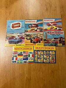 8 Matchbox Catalogs 1961-1968 Good Condition