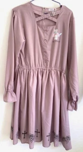 NEW Sanrio My Melody Long Sleeve Lolita Dress Size M Pink Kawaii Anime - Picture 1 of 7