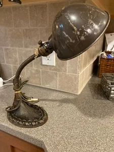 Vintage Cast Iron Paulding Industrial Steampunk Lamp Art Deco Gooseneck - Picture 1 of 4
