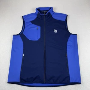 RLX ralph lauren Golf Performance Vest Men’s Size L Blue Full Zip Multi pockets - Picture 1 of 12
