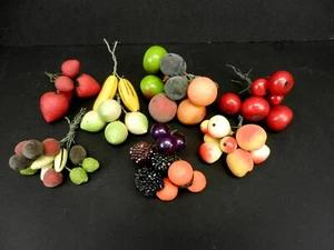 Vtg Crafting Fruit Picks Pear Apple Strawberry Plum Orange Lemon Asst Sizes T57 - Picture 1 of 9