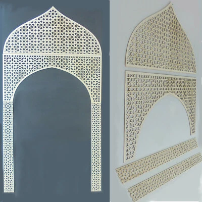 Set Dekorpaneelen 'Orient Tor' 200x100cm Ornament Holz - Türverkleidung Wanddeko - Bild 1 von 4