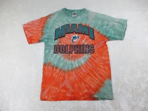 Miami Dolphins Shirt Mens Medium Orange Tie Dye Cotton Football NFL Y2K* - Picture 1 of 10