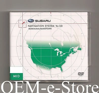 2010 2011 Subaru Outback Wagon & Legacy Navigation DVD MID Coast U.S CANADA Map - Image 1 of 4
