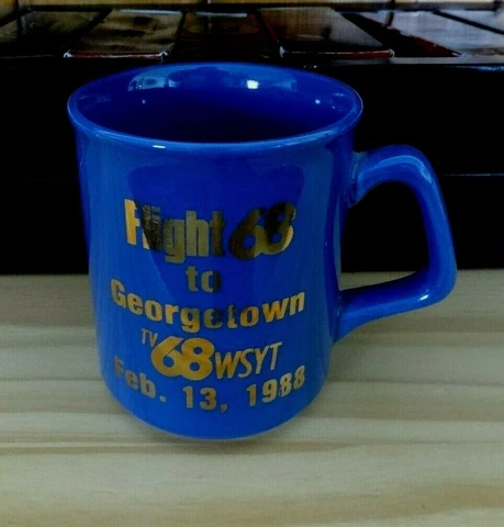 Syracuse Orange "Flight 68 , Feb 13, 1988 to Georgetown" Coffee Mug TV 68 WSYT Cover