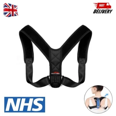 Posture Corrector Shoulder Support Belt Body Brace Belt Lumbar Adjustable Strap - Image 1 of 4