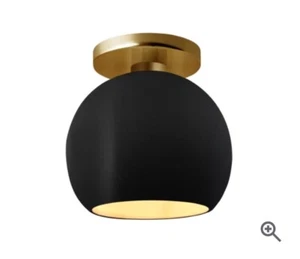 Justice Design Group Radiance 10" Wide LED Semi-Flush Globe Matte Black - Picture 1 of 1
