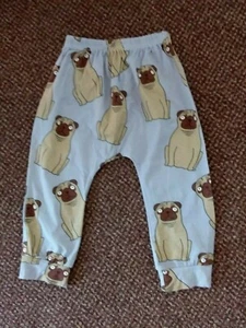BOYS - PALE GREY WITH DOG PATTERN PYJAMA BOTTOMS - SIZE 110CM - Picture 1 of 4