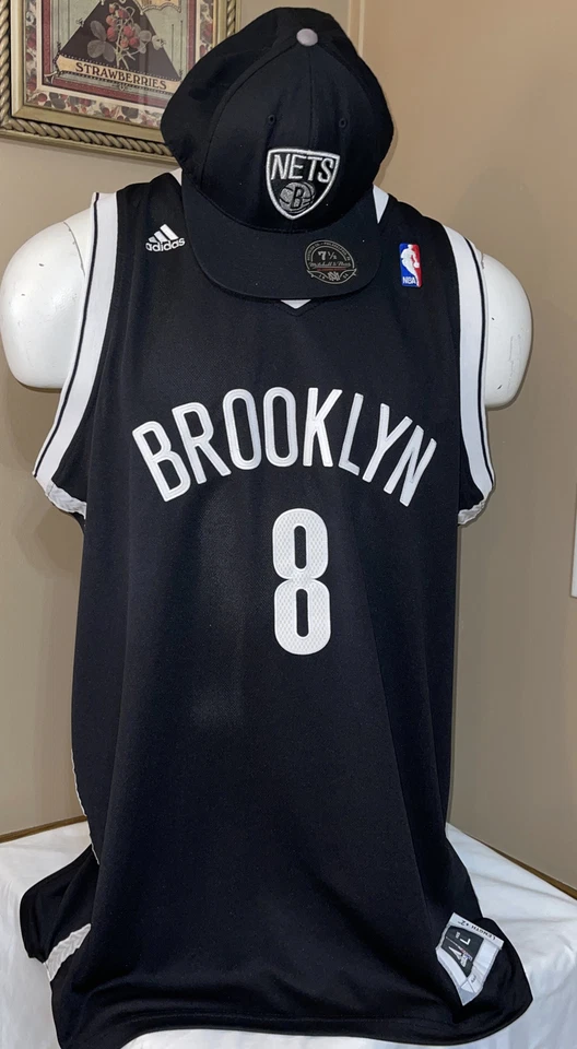 Deron Williams Brooklyn Nets Adidas NBA Sewn Jersey Size Men’s L (Length +2) Cap - Image 1 of 4