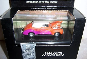 Hot Wheels, 1940 FORD CONVERTIBLE, Orange & Purple, Real Rider tires, NEW in Box - Picture 1 of 5