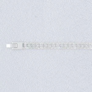 Silver Cubic Zirconia Rope Ballerina Tennis Bracelet - Picture 1 of 2