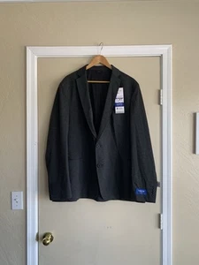 Haggar Smart Wash Sports Coat Blazer Hoodie XL Tailored Fit Gray Jacket - Picture 1 of 14