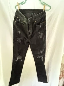 American Eagle 36x32 sportliche Skinny schwarze Jeans Light Airflex Temp Distressed - Bild 1 von 7