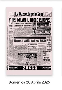 Gazzetta dello Sport Anastatica di Domenica 20 April 2025 - Milan - Picture 1 of 1