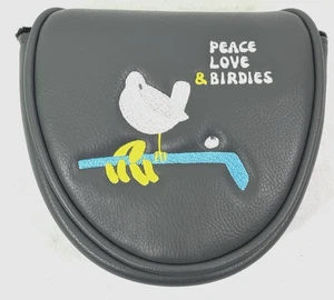 BACKSPIN Golf Peace Love & Birdies Mallet Putter Headcover NEW - Picture 1 of 2