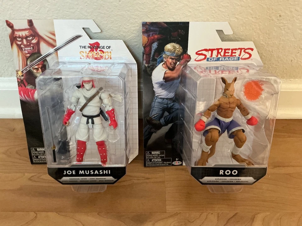 JAKKS Pacific SEGA GILIUS THUNDERHEAD Golden Axe & JOE MUSASHI Shinobi Set of 2