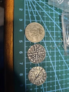 1279-1307 Edward I (1st) Silver Hammered Penny London Mint X 2 - Picture 1 of 12