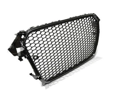 Parrilla delantera para AUDI A4 B8 RS-Type 2011-2015 berlina Avant marco brillante negro Foto 1 de 2