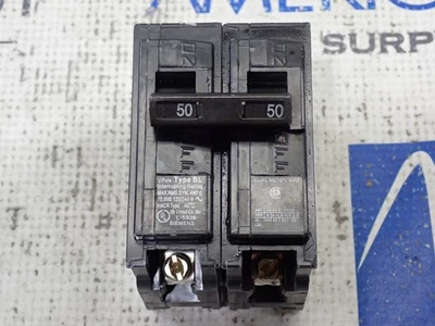 Siemens B250 50 Amp 2 polos 120/240 voltios BL perno en disyuntor probado Foto 1 de 4