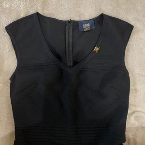 Top Roberto Cavalli Clase Negro Cuello en V Sin Mangas M Diseñador Original - Imagen 1 de 6