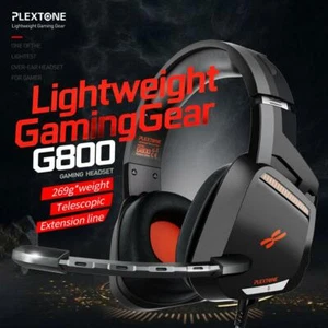 PLEXTONE G800 Gaming Headset Headphones Over-Ear Lightweight Headset with Mic UK - Picture 1 of 30