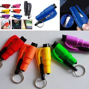 Breaker Mini Cutter Emergency Car Window Safety Escape Seat Belt Hammer Keyring - Picture 1 of 13