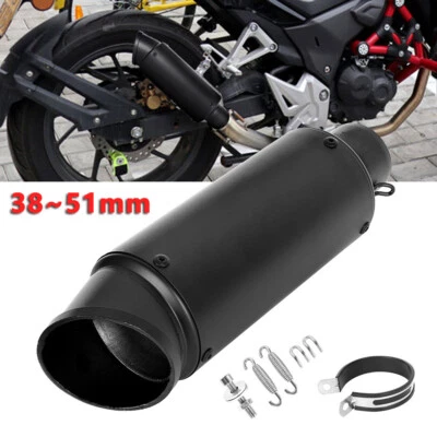 Tubo silenciador escape acero inoxidable 38-51 mm bicicleta motocicleta excelente universal Foto 1 de 4
