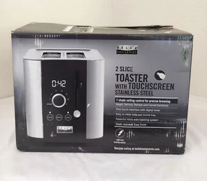 Bella Classics 2-Slice Wide-Slot Toaster - Stainless Steel Multi Setting Toaster - Picture 1 of 9