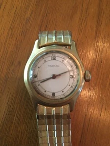 Vintage Harman Mens Wrist Watch Gold Tone Seems To Work - Selling As Is - Picture 1 of 9