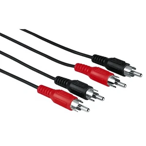 Hama 1,2m Cinch-Kabel Audio Anschlusskabel 2x RCA-Stecker Stereo RCA HiFi Chinch - Bild 1 von 2