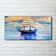 Canvas Print Wall Art seascape ocean Framed painting ship sails water sea 100x50