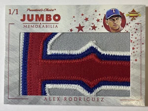 Alex Rodriguez 1/1 GAME USED LOGO PATCH 2021 Presidents Choice - Picture 1 of 3