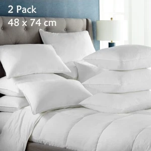 2 Pack Bedding Hotel Quality Pillows Medium Firm Family Bed Standard Pillow Home - Picture 1 of 9
