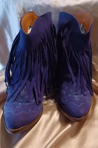 NIB Dingo Plum Tangle Fringe Ankle Bootie - Size 11 - Picture 1 of 6