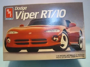 VINTAGE AMT ERTL 1992 1:25 SCALE " DODGE VIPER RT/10 " PLASTIC MODEL #6808 - Picture 1 of 5