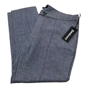 NWT Betabrand Yoga Dress Pants Women’s 14 Long Gray Blue Zip Button Fly Pockets - Picture 1 of 10