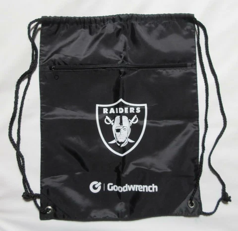 Las Vegas Oakland Raiders Black Drawstring Backpack Mini Day Bag Goodwrench Cover