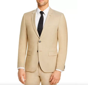 HUGO BOSS Hombre Arti Sólido Extra Ajustado Traje Chaqueta Talla 38 R Nuevo - Imagen 1 de 2