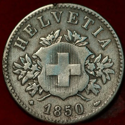 1850 Switzerland 20 Rappen Foreign Coin - Image 1 of 2