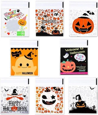 Bolsas de dulces de Halloween NB 400 piezas, autoadhesivas truco o trato multicolor  Foto 1 de 4