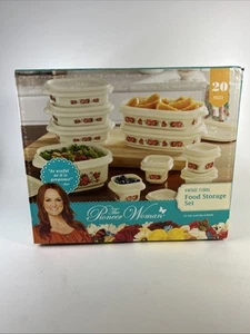 The Pioneer Woman 20 Piece Food Storage Set Vintage Floral Containers New - Picture 1 of 5