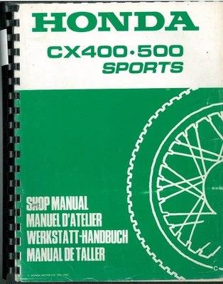 Revue d'Atelier HONDA CX 400 /500 E ( SPORTS )  Manuel Technique 1982 Français - Photo 1/4
